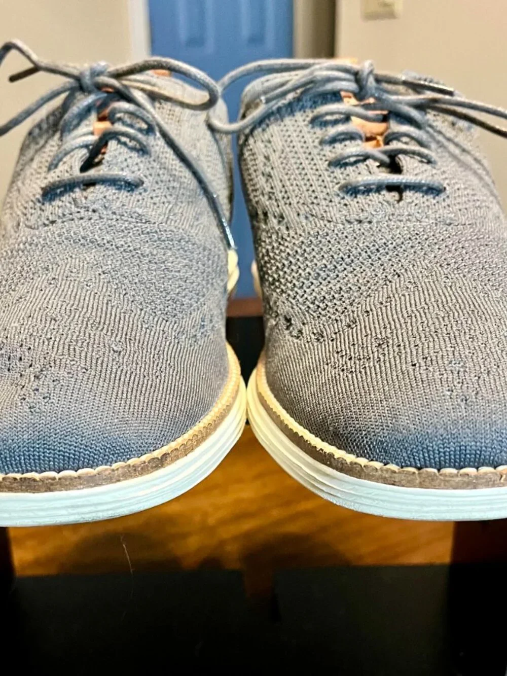 Cole Haan Gray OriginalGrand Wingtip Oxford Stitchlite Shoes Size 10